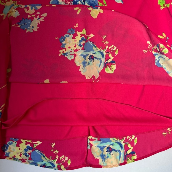 Everly Pink Floral Sundress Mini Women Sz Small Halter Neck Sleeveless - Picture 4 of 10